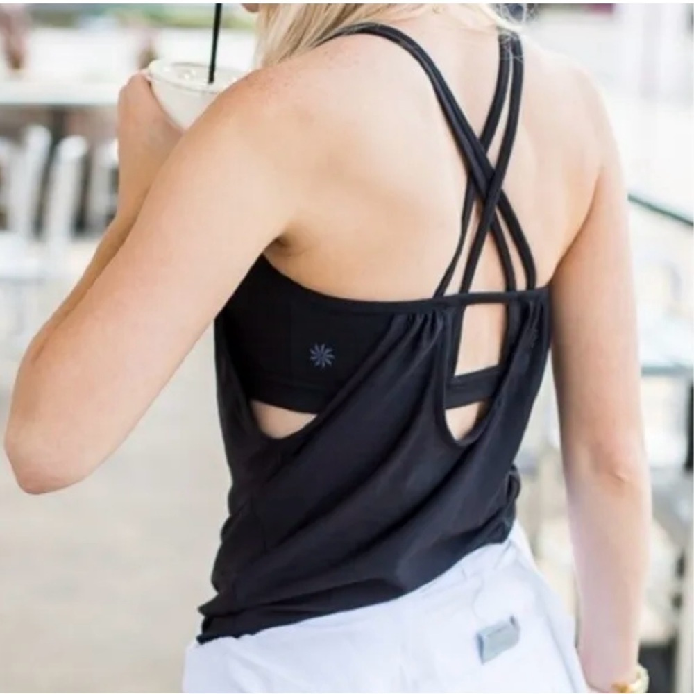 Athleta Hidden Agenda Tank Top Black Size Small